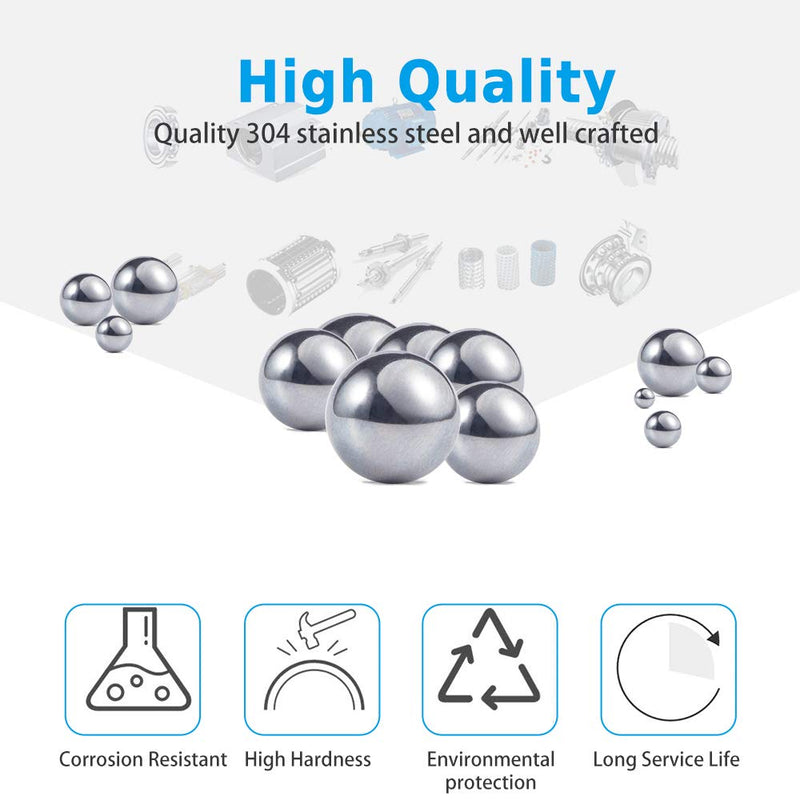 [Australia - AusPower] - Breezliy 590Pcs 1-8mm Metric Precision 304 Stainless Steel Assorted Loose Bicycle Bearing Steel Ball Assortment Kit?12 Sizes? 590Metric bearing ball 