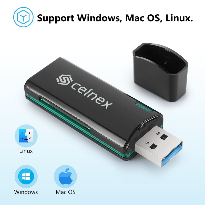 [Australia - AusPower] - Celnex USB 3.0 SD/MicroSD Card Reader/Writer for SD, SDHC, SDXC, MicreSD, MicroSDHC, MicroSDXC 