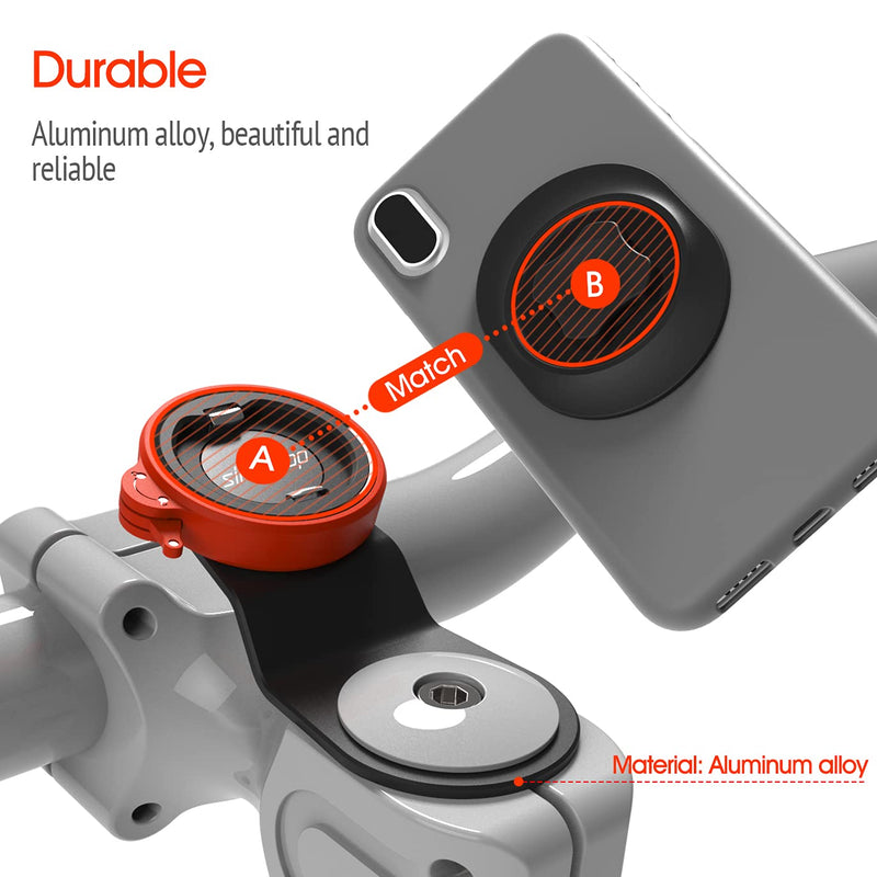 [Australia - AusPower] - Bike Phone Mount,Mountain Bicycle Cell Phone Holder,Universal Aluminum Handlebar Stem Phone Clamp,Cycling Mobile Phone Clip,MTB Road Bike Quick Attach/Release for iPhone Samsung Galaxy Google-Orange 【1st Gen】Stem Mount-Orange 
