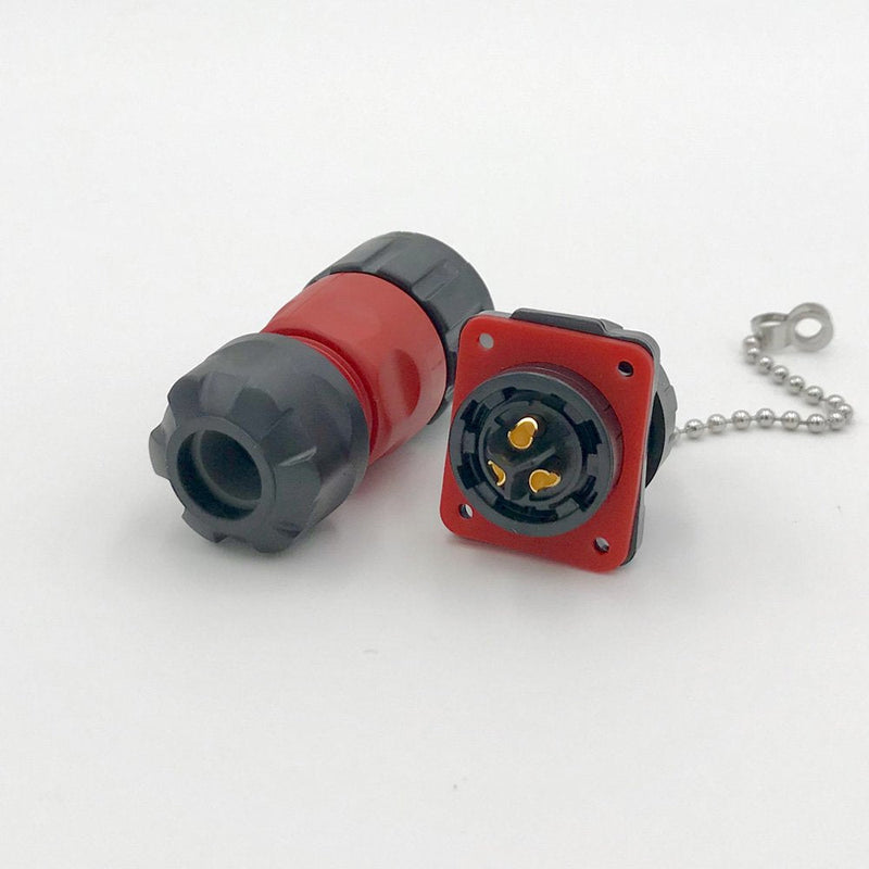 [Australia - AusPower] - CNLINKO 3 Pin Power Industrial Circular Connector, Male Plug & Female Panel Mount Receptacles Socket Jack, Outdoor Waterproof IP67, AC DC 