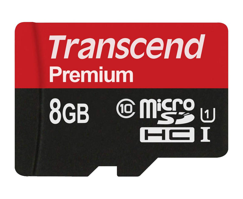 [Australia - AusPower] - Transcend 8 GB microSDHC Class 10 Uhs-1 Memory Card with Adapter (TS8GUSDU1) 