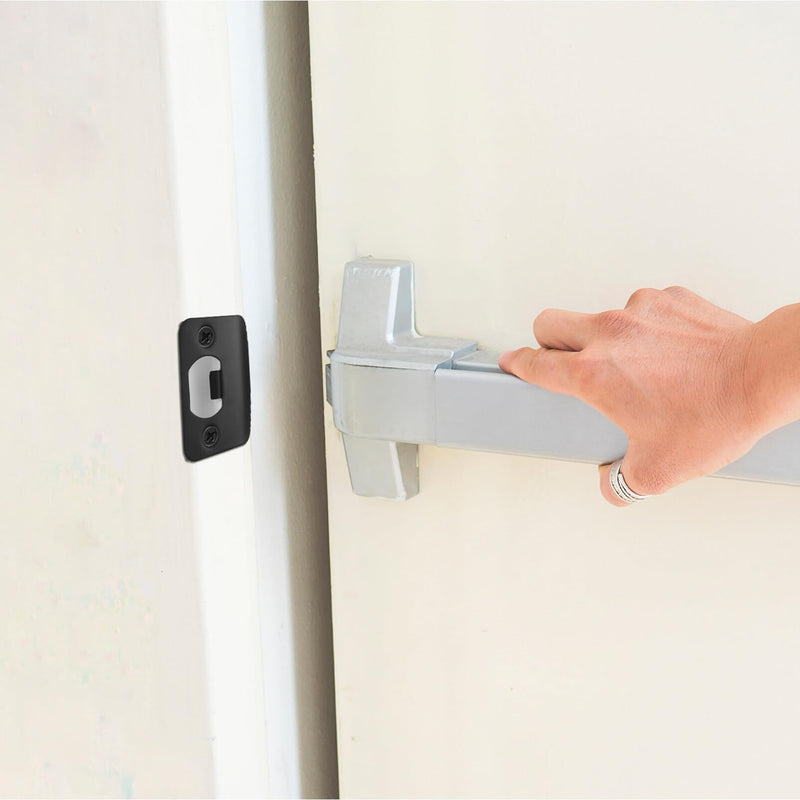 [Australia - AusPower] - Gadpiparty 4pcs Corner Deadbolt Strike Door Strike Plate Metal Full Lip Round Corner Deadbolt Covers Strike Plate Stainless Steel Deadbolt Door Hole Covers 