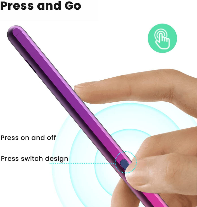 [Australia - AusPower] - Stylus Pencil for Apple iPad Pro (2021) 12.9/11, iPad Air 4th &3rd Generation, iPad Pro 4th & 3rd Generation 12.9/11, iPad 9th/7th/5th, iPad Mini 6 Compatible with 2018-2021 Apple iPads (﻿Purple) ﻿Purple 