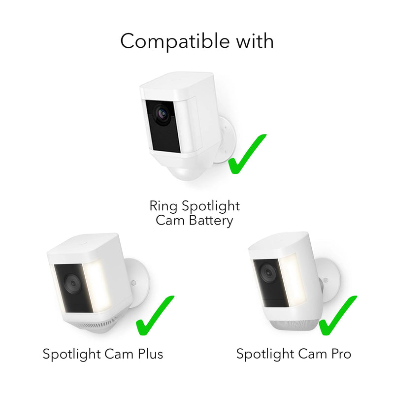 [Australia - AusPower] - Wasserstein Weatherproof Gutter Mount Compatible with Ring Spotlight Cam Pro and Ring Spotlight Cam Plus - Flexible Mounting for Ring Spotlight Cameras 