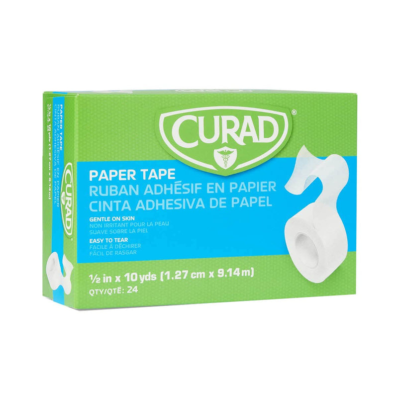 [Australia - AusPower] - CURAD Paper Adhesive Tape, Hypo,1/2" x 10 yd, (Pack of 24) 