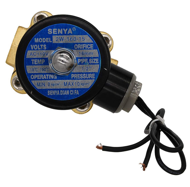 [Australia - AusPower] - 1/2" Brass Electric Solenoid Valve,110v Ac Brass Electric Solenoid Valve for Water Air Gas Fuel Oil 