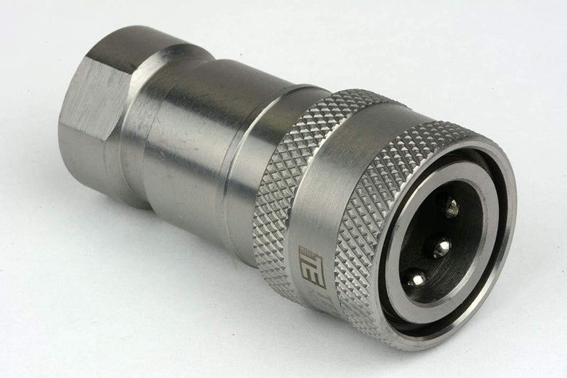 [Australia - AusPower] - TEMCo 1/4" Female NPT Thread 1/4" Body Pair Hydraulic Coupler ISO 7241B Ball Valve Quick Connect for Tractors and Ag Equipment Fits Pioneer Parker Format - HF0057 (HF0055 + HF0056) 