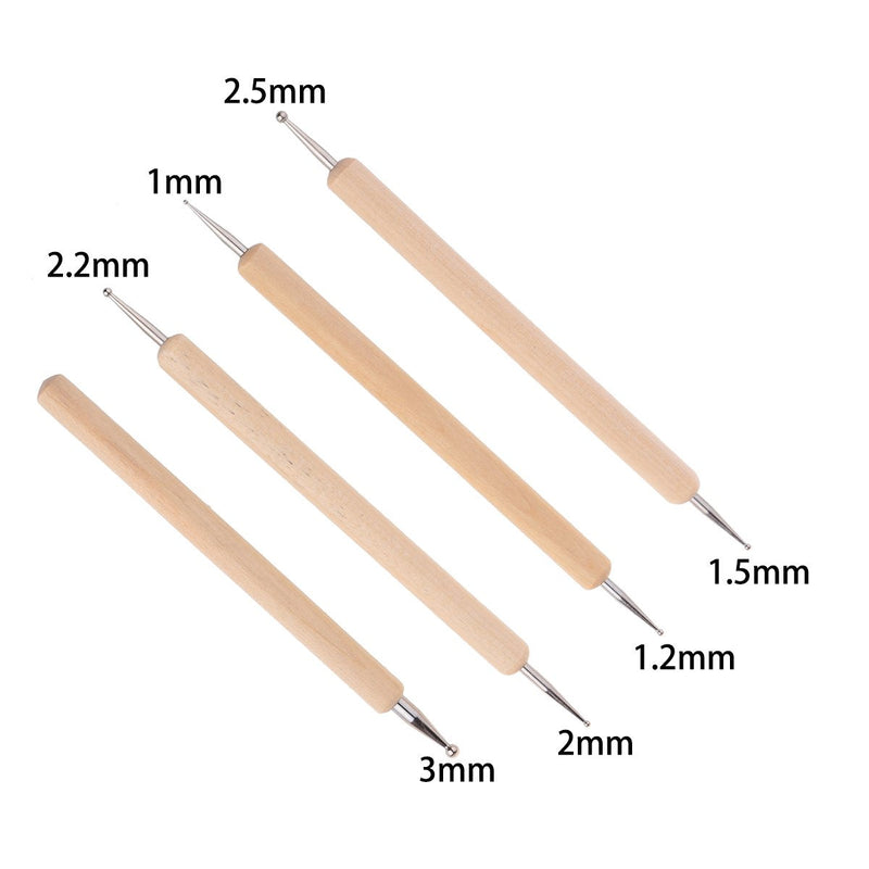 [Australia - AusPower] - Ball Stylus Dotting Painting Tool Set,Ecjiuyi 8 Piece Sculpt Modeling Tools,Mandala Rock Painting Tools, Ceramics Doll Fondant Modeling, Paper Flowers, Embossing Pattern 