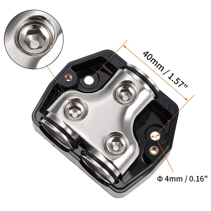 [Australia - AusPower] - uxcell 2 Way Power Distribution Block 0 Gauge in 0 Gauge Out Power Ground Distributor for Splitter 2pcs 