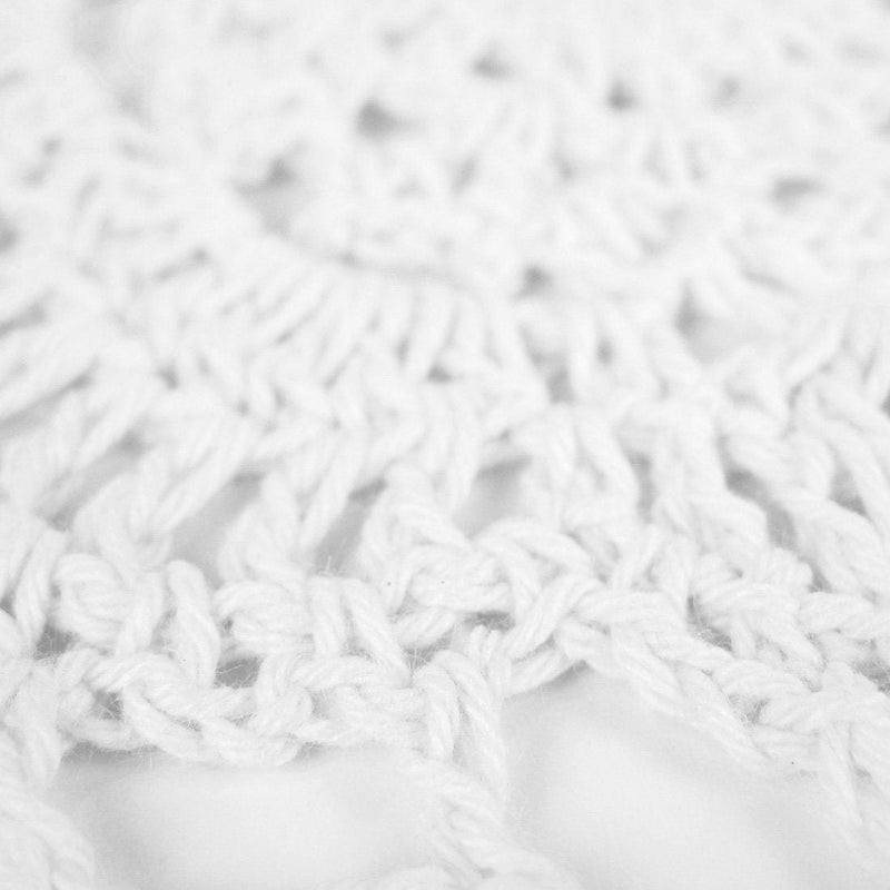 [Australia - AusPower] - kilofly Crochet Cotton Lace Table Placemats Doilies Value Pack, 4pc, White, Floral, 12 inch 12 inch white 