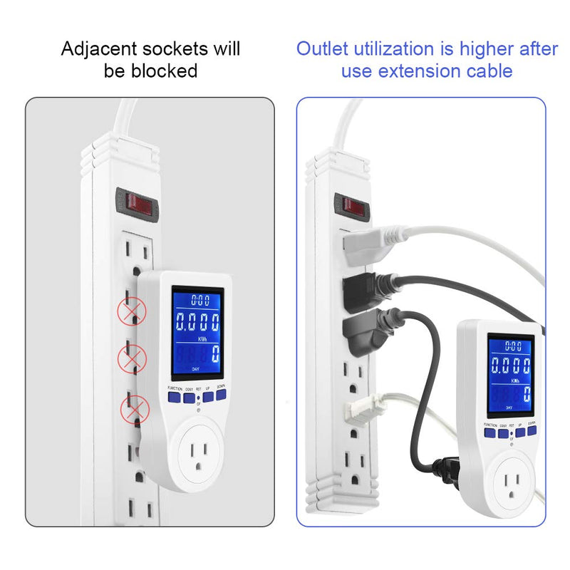 [Australia - AusPower] - Plug-in Kilowatt Electricity Usage Monitor Electrical Power Consumption Watt Meter Tester 