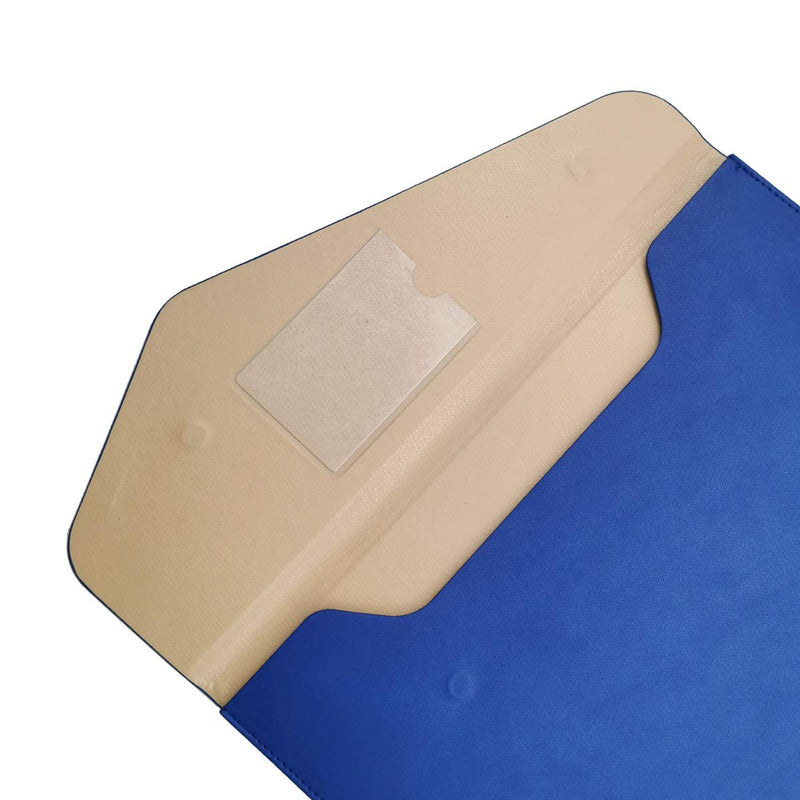 [Australia - AusPower] - Enyuwlcm PU Leather A4 File Folder Document Holder Waterproof Portfolio Envelope Folder Case with Invisible Magnetic Closure Blue 