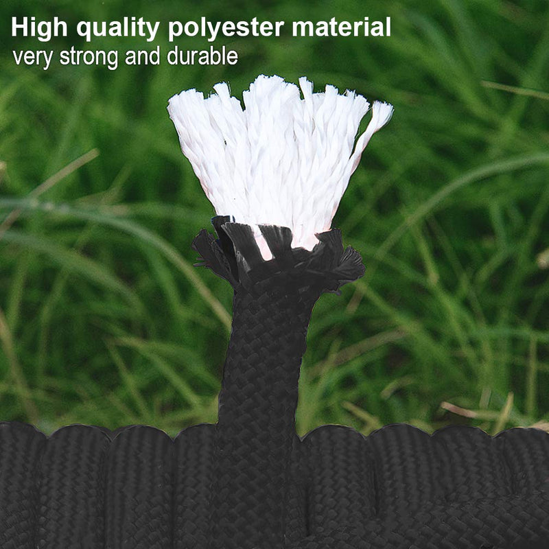 [Australia - AusPower] - Aoneky 10 mm Static Outdoor Rock Climbing Rope, Fire Escape Safety Rappelling Rope Black 1 32.0 Feet 