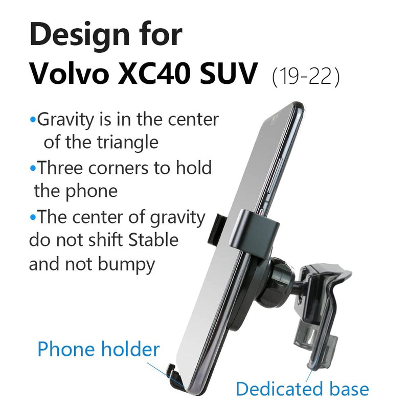 [Australia - AusPower] - LUNQIN Car Phone Holder for 2019-2022 Volvo XC40 SUV Auto Accessories Navigation Bracket Interior Decoration Mobile Cell Phone Mount 