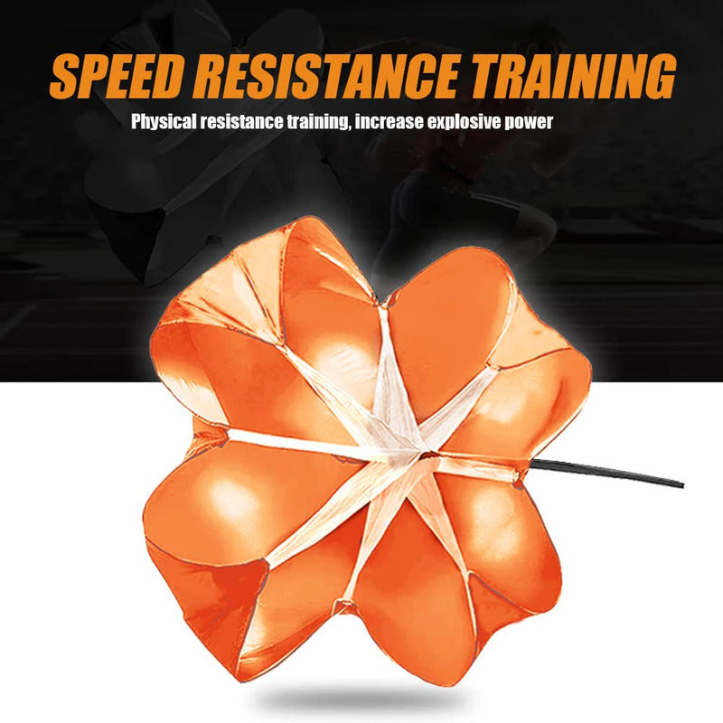 [Australia - AusPower] - QING PU2021 Running Speed Training, 56 inch Speed Drills Resistance Parachute Running Sprint Chute Soccer Football Sport Speed Training(Orange) 