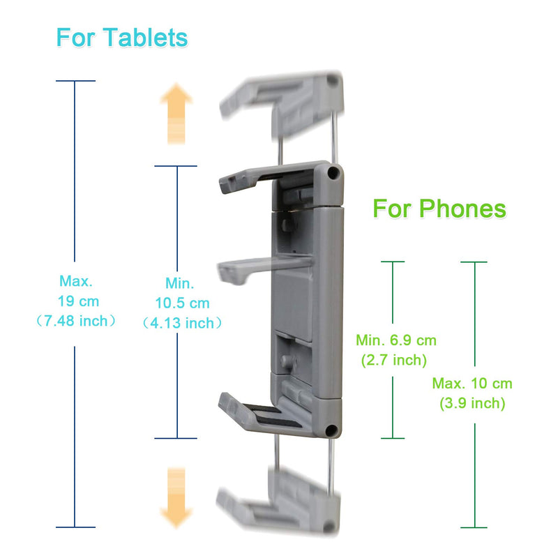 [Australia - AusPower] - Car Mount Holder, TFY Car Headrest Mount Holder for Phones and Tablets, Compatible with 5 to 10.5 Inch Screens Devices (Gray) Gray 