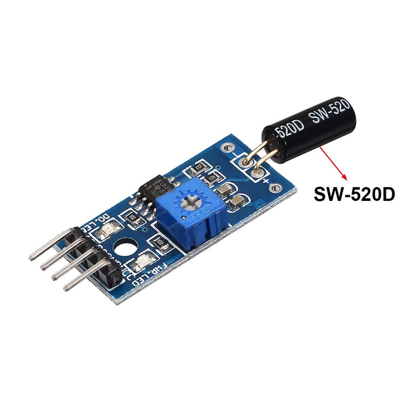 [Australia - AusPower] - uxcell® Angle Sensor Module SW-520D Ball Switch Tilt Sensor Module for Arduino 