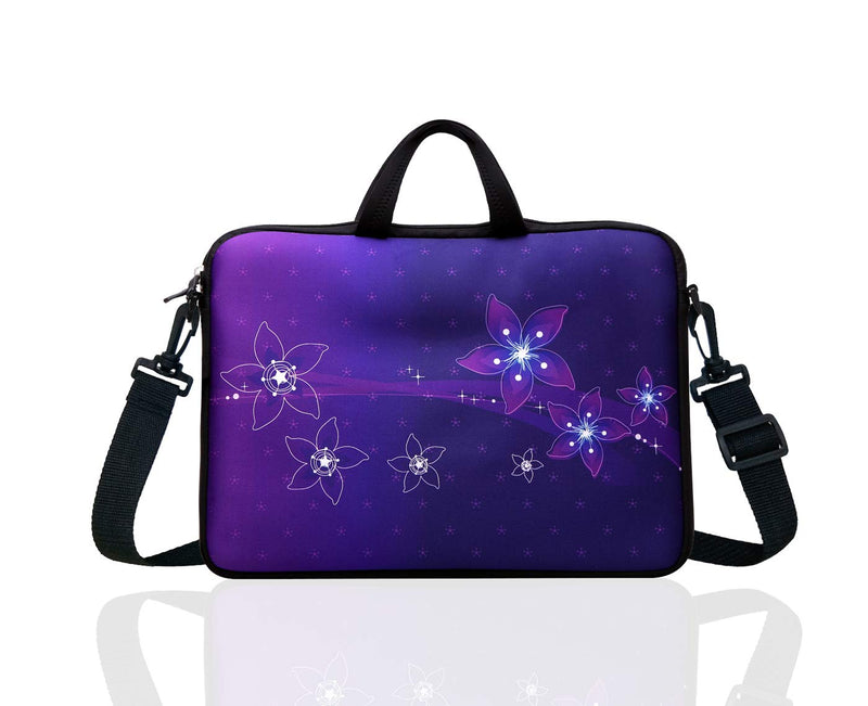 [Australia - AusPower] - 14-Inch Laptop Shoulder Bag Sleeve Case With Handle For 13" 13.3" 14" 14.1" Netbook/Macbook Air Pro (Purple) Purple 