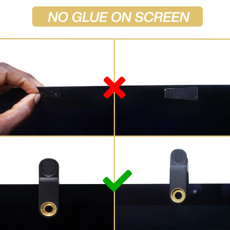[Australia - AusPower] - Barrier Tools iMac Camera Cover | Clip On Webcam Cover | Easy To Use Camera Blocker | Opens Wide | Fits Most Computer Webcams - Black 