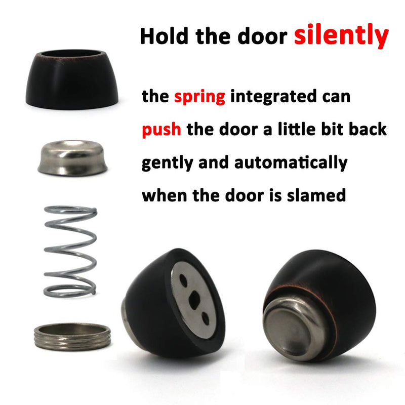 [Australia - AusPower] - Solid Mental Magnetic Door Stop, Wall Mounted, Oil Rubbed Bronze 1 PCS Oil Rubbed Bronze 