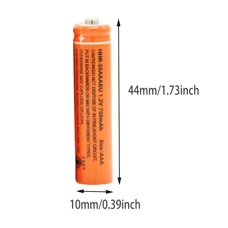 [Australia - AusPower] - BAOBIAN 1.2V 750mAh Ni-Mh AAA Rechargeable Batteries for Cordless Phone HHR-55AAABU HHR-75AAA/B-6 HHR-4DPA/4B (4 Pcs) 4 PCS 