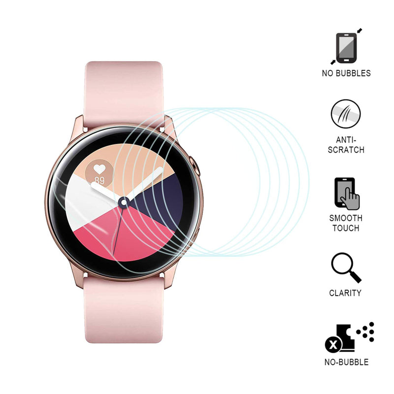 [Australia - AusPower] - SPGuard Compatible with Samsung Galaxy Watch Active (40mm) LiQuidSkin Screen Protector [6 Pack], HD Anti-Bubble Screen Films for Galaxy Watch Active Smartwatch[Active Protection] 