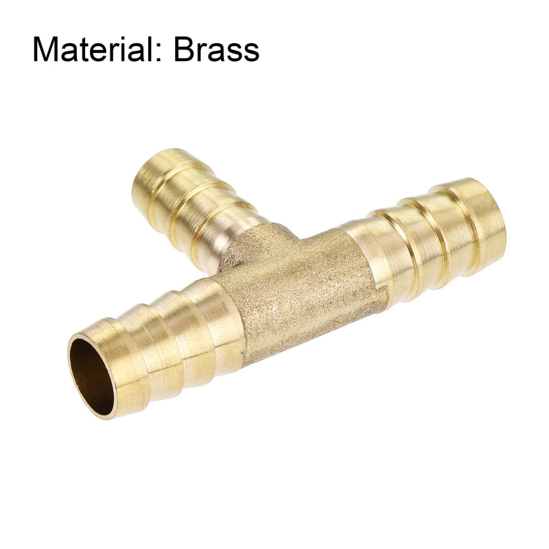 [Australia - AusPower] - uxcell Reducing Barb Hose Fitting Tee T Shape Pipe Connector Brass 3/8" x 3/8" x 5/16" 3/8" x 3/8" x 5/16" 