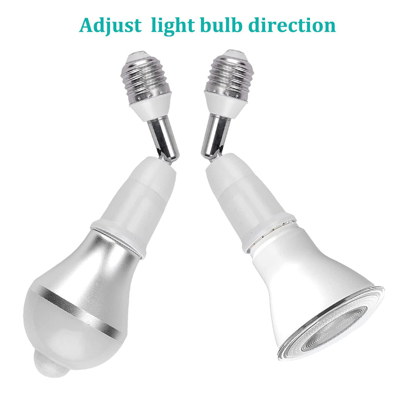 [Australia - AusPower] - [2 Pack] Borju Light Socket Extender, Medium Base, Extend Light Socket Position, Adjust Light Socket Direction, White 2 