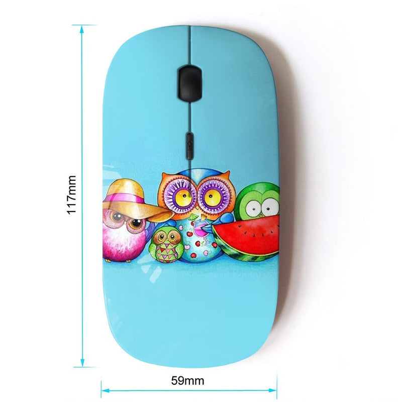 [Australia - AusPower] - KOOLmouse [ Optical 2.4G Wireless Mouse ] [ Cute Colorful Owl Pattern ] 