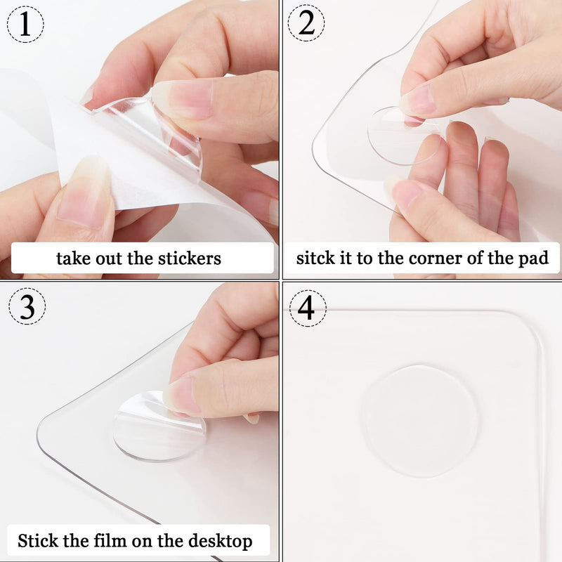 [Australia - AusPower] - Clear Writing Desk Pad, Heat Resistant Waterproof PVC Round Edge Durable Desk Protect Mat, Anti-Static Writing Mat-23.6’’x13.7” Table Protector 