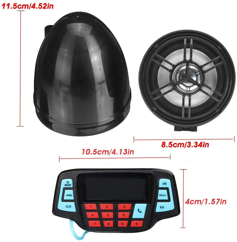 [Australia - AusPower] - USB Bluetooth Waterproof Motorcycle Audio Radio Sound System Stereo Speakers MP3 
