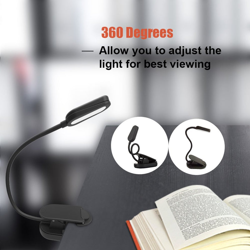 [Australia - AusPower] - Book Light for Reading in Bed at Night by OWLER, Clip On Amber Book Light, Warm LED Reading Night Light, USB Rechargeable, Kindle Accessory, Lampara para Leer Libros, Comes with Magnifier Bookmark 