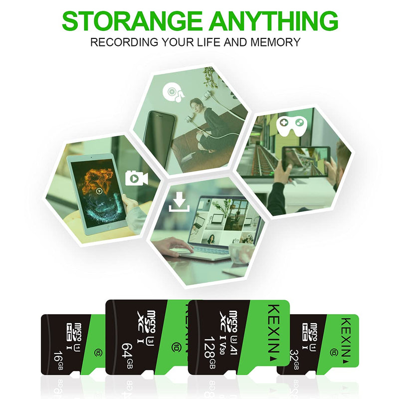 [Australia - AusPower] - KEXIN 32GB Micro SD Card 32 GB Class 10 Ultra Micro SDHC UHS-I Bulk Memory Card C10, U1, 10 Pack Bulk Micro SD Card 7).10 x 32G 