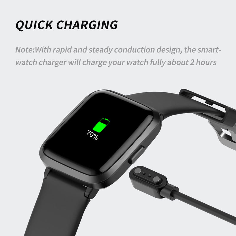 [Australia - AusPower] - 3.3FT Smart Watch Charger Magnetic, USB Charging Cable for YAMAY VeryFitPro SW023 ID205L SW021 ID205U ID205S SW025 Uwatch 3S 3 2 2S 