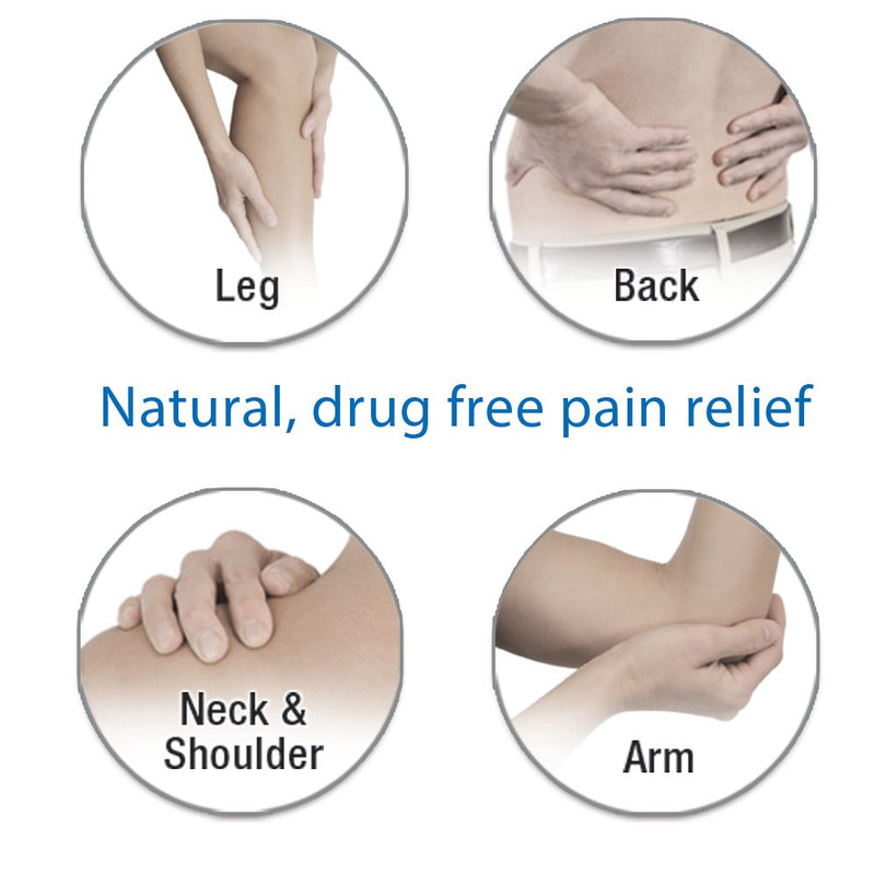 [Australia - AusPower] - AccuRelief Complete 3-in-1 TENS Unit, EMS, Massager Device - Pain Relief Electric Muscle Stimulator with 4 Electrodes for Neck, Back, and Full Body 
