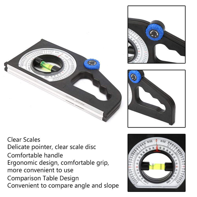 [Australia - AusPower] - Engineering Inclinometer, ABS Universal Slope Measuring Ruler Multifunction Angle Meter 0-180° for Household Industrial Use 