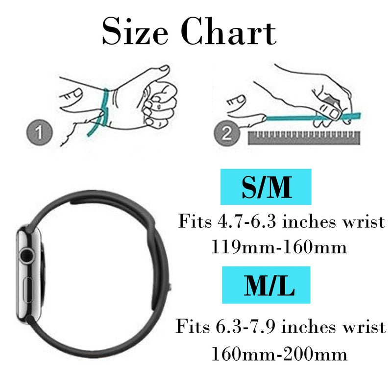 [Australia - AusPower] - 3/2 Packs Compatible with Apple Watch Band Scrunchies 38mm 41mm 42mm 40mm 44mm 45mm for Women,Elastic Flower Leopard Bracelet Wristband Compatible for Apple iWatch Series 7 6 5 4 3 2 1 SE,Soft and Easy to Wear 42mm/44mm/45mm S/M Flower/Green/Black 