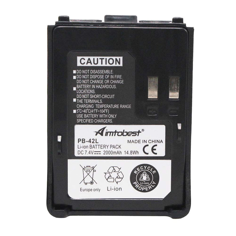 [Australia - AusPower] - PB-42L PB42L 2000mAh Li-ion Battery Compatible for Kenwood TH-F6A TH-F6 TH-F7 TH-F7E THF6A THF6 Portable Radios PB-42Li PB-42 PB42 