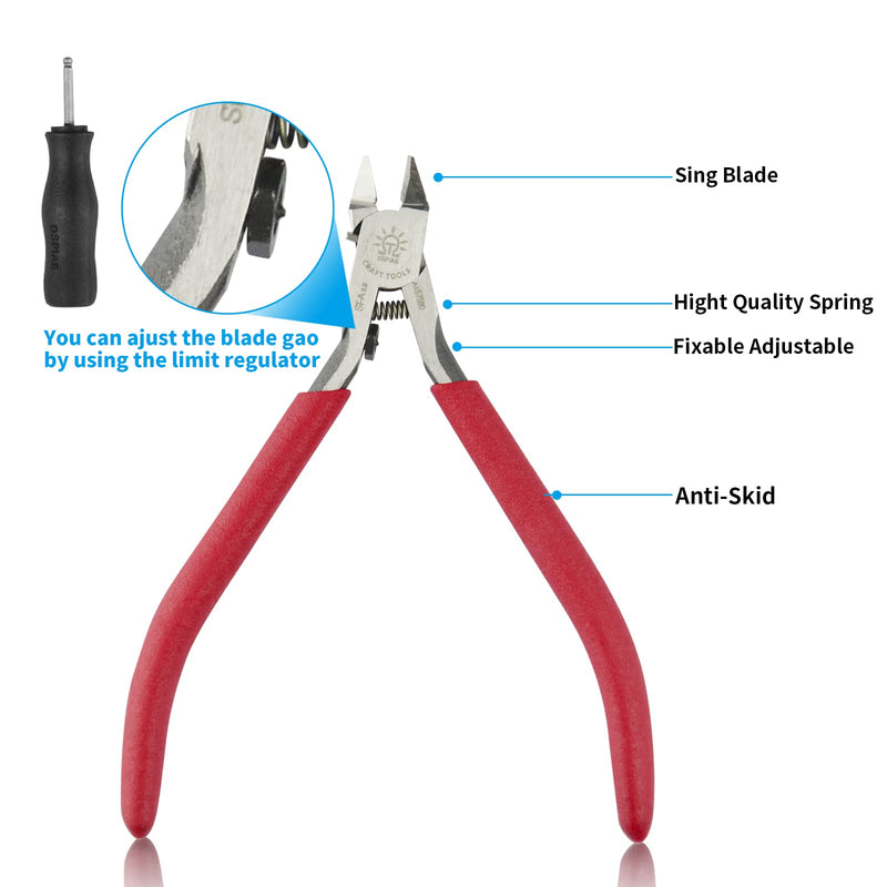 [Australia - AusPower] - Newtall ST-A 3.0 Single Blade Nipper for Cutting Plastic Models, such as the Assembly of Gundam Models, Plastic Model Cutter with Sharp Single Edge Blade and Leather Cover 