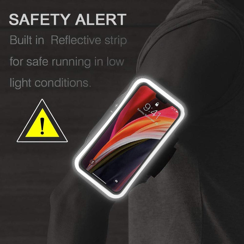 [Australia - AusPower] - iPhone 13 Mini, 12 Mini Armband, JEMACHE Water Resistant Gym Workouts Running Phone Arm Band for iPhone 13Mini, 12Mini (Black) 5.4" Black 
