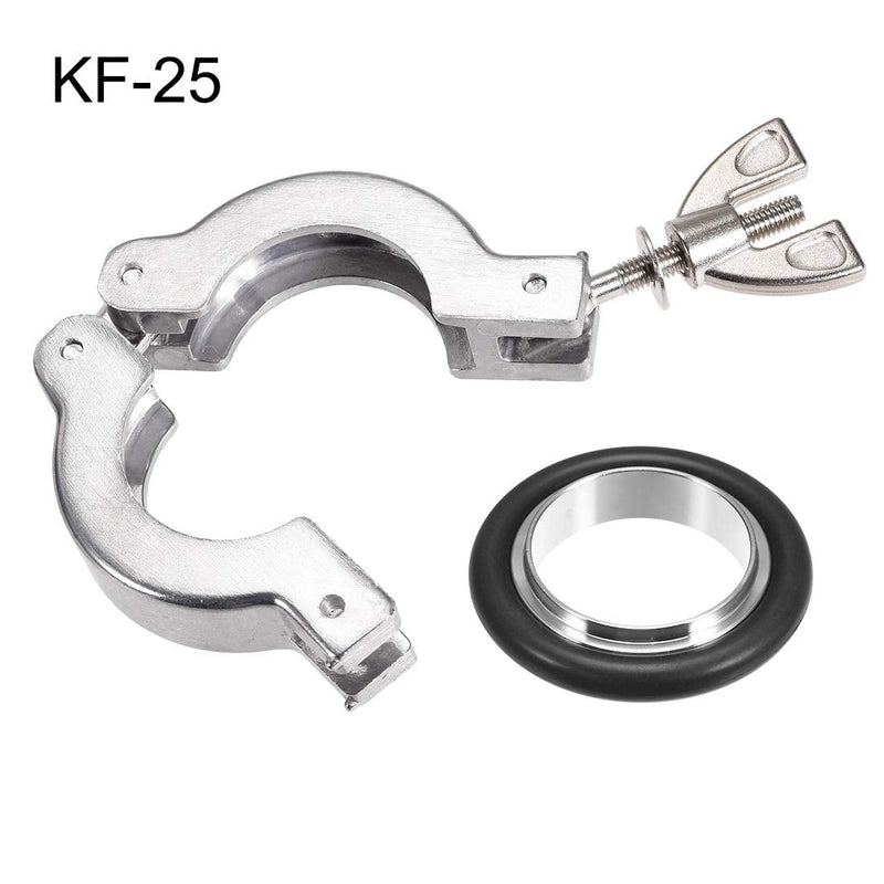 [Australia - AusPower] - uxcell 2 Pcs Aluminum Vacuum Clamp 53mm X 31mm KF25 Single Pin Clamp Wing Nut W Center Ring for Ferrule TC 