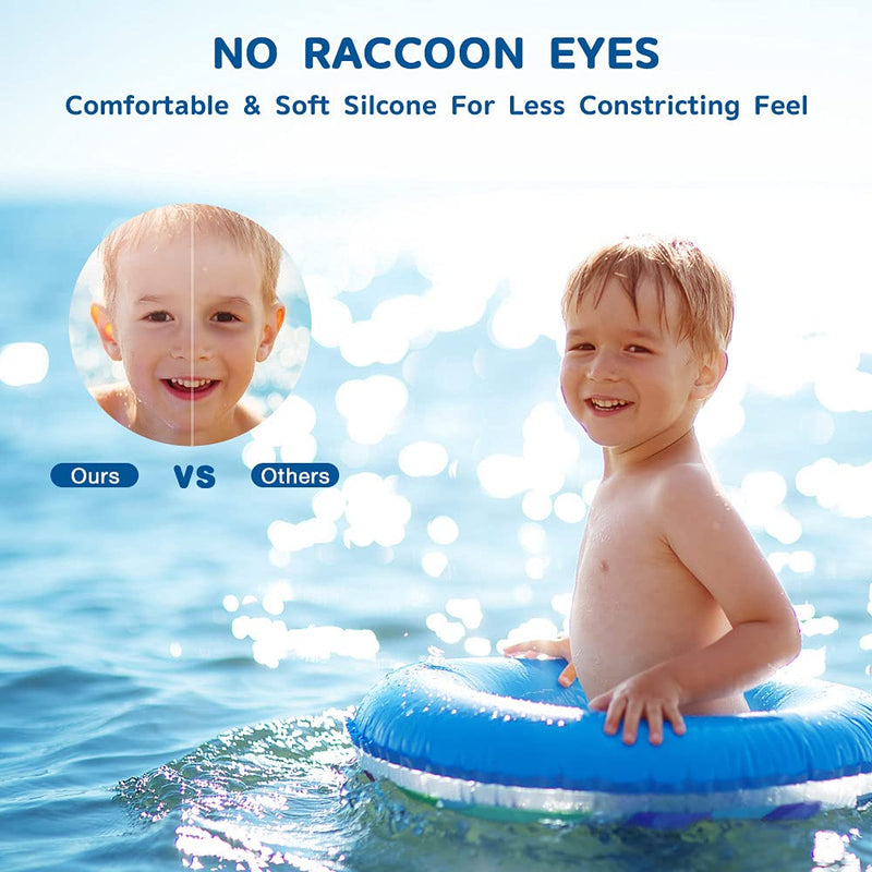 [Australia - AusPower] - Kids Swim Goggles, OMID Comfortable Polarized Anti-Fog Swimming Goggles Age 6-14 A0-polarized Blue 