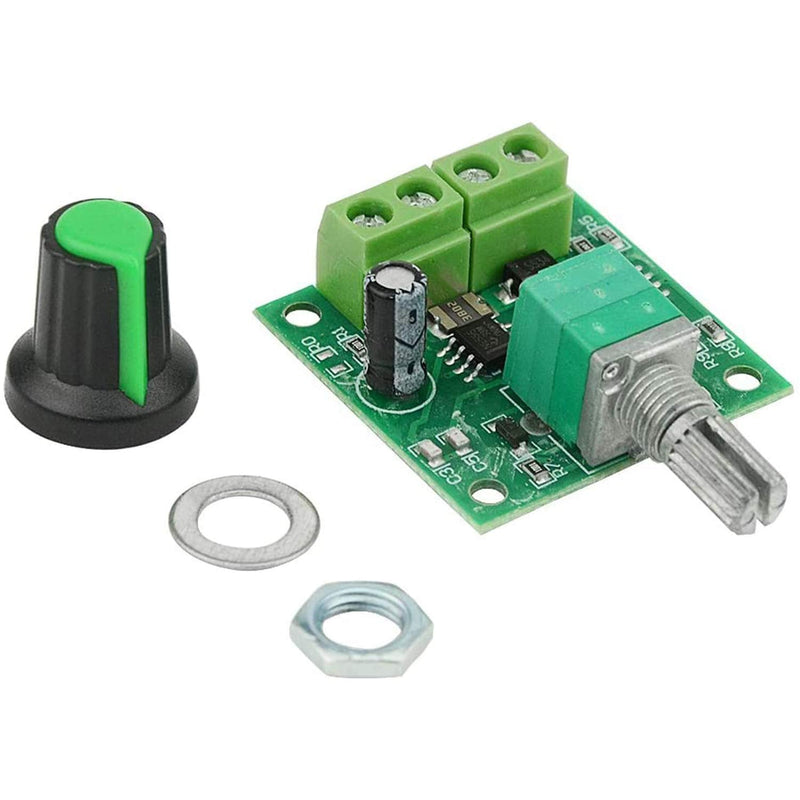 [Australia - AusPower] - 1.8v 3v 5v 6v 7.2v 12v 2A 30W low voltage DC motor speed controller PWM 1803BK adjustable drive switch with speed control knob (5Pcs) 