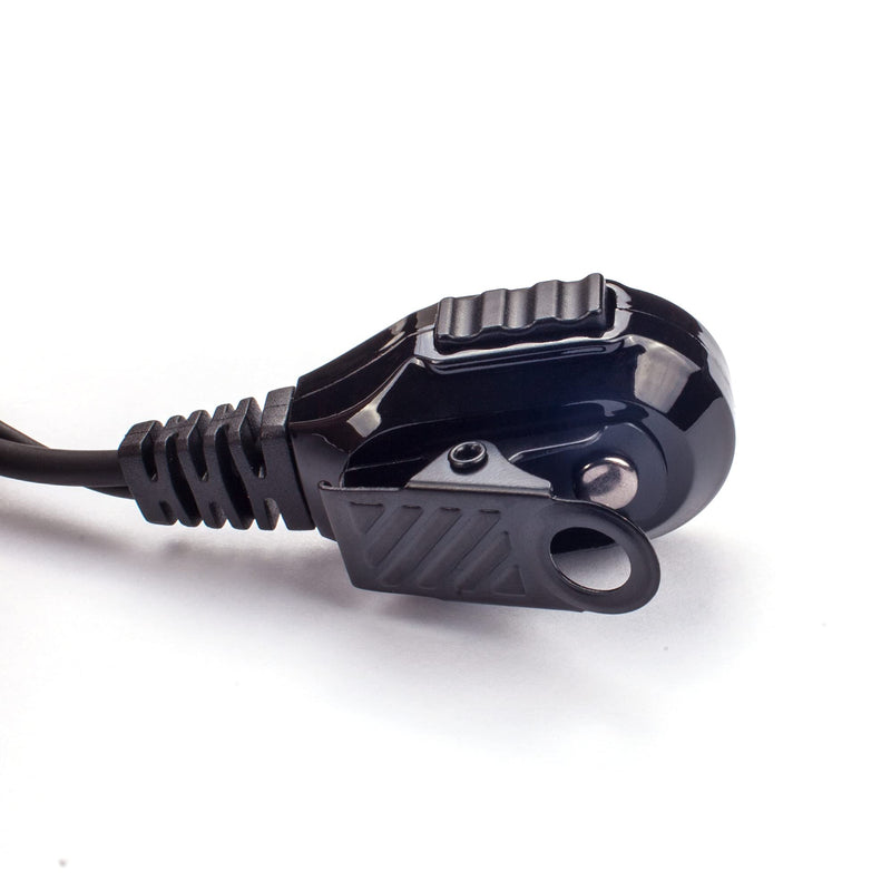 [Australia - AusPower] - Covert Acoustic Tube Earpiece with Mic for Baofeng UV-5R Walkie Talkies, Surveillance Headset and PTT Compatible with 2 Way Radios Brands Baofeng and Kenwood, Puxing, Wouxun (2 Pcs-Black) Black 
