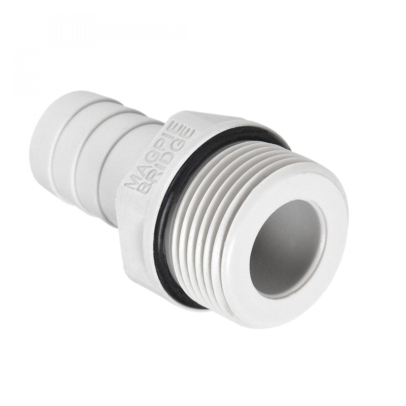 [Australia - AusPower] - uxcell PVC Barb Hose Fitting Connector Adapter 12mm or 15/32" Barbed x G3/4 Male Pipe 6pcs 