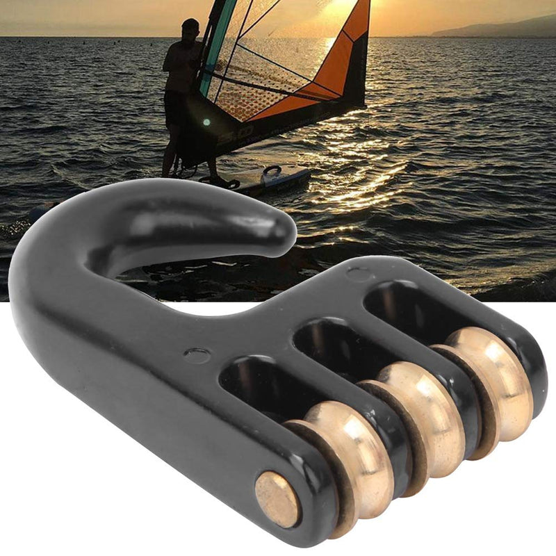 [Australia - AusPower] - Windsurfing Pulley Hook Aluminum Alloy Windsurf Rigging Pulley Hook with 3 Wheels Windsurfing Hardware Accessories 