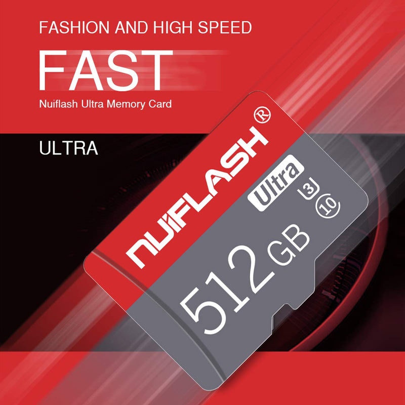 [Australia - AusPower] - 512GB Micro SD Card,TF Card/Memory Cards 512GB Class 10 High Speed with SD Card Adapter for Camera, Phone, Computer,Tablet, Drone, Dash Came, Surveillance, Tachograph 