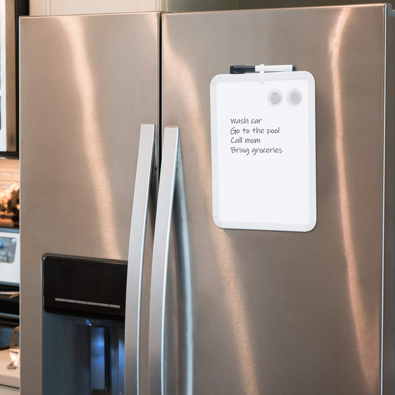 [Australia - AusPower] - Magnetic Dry Erase White Board 8.5" x 11" with Magnetic Marker, Whiteboard for School, Home Office, Locker, Refrigerator, Kitchen, Dorm Room, Educational (White Medium) White Medium 