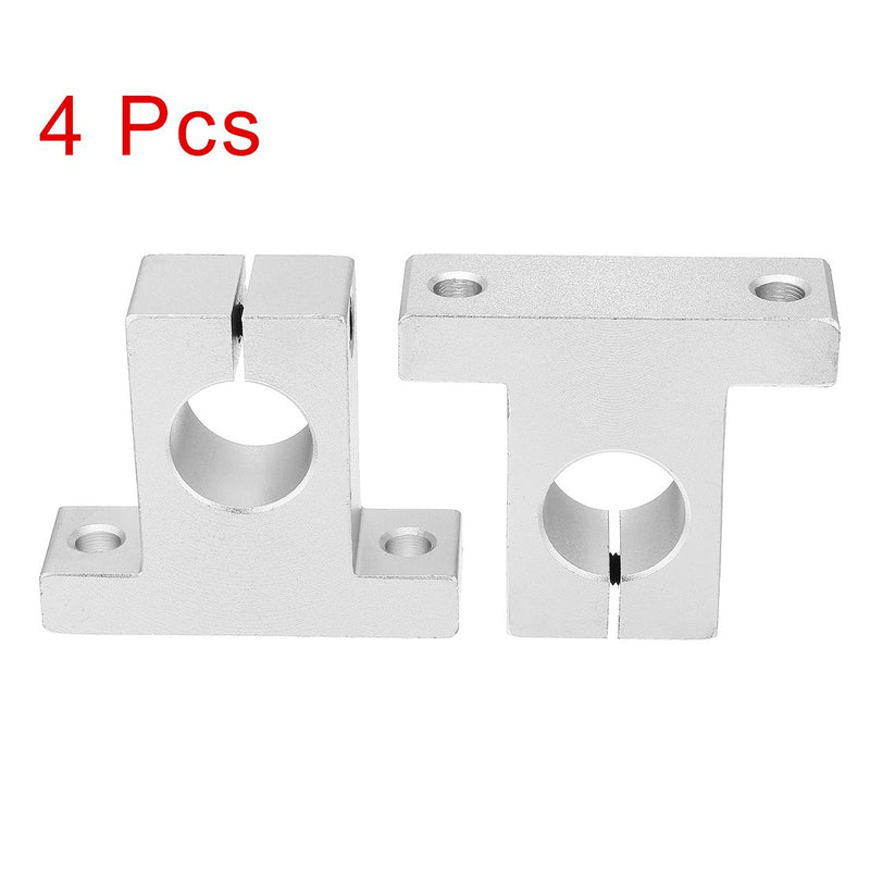 [Australia - AusPower] - uxcell 4pcs SK20 Aluminum Linear Motion Rail Clamping Guide Support for 20mm Dia Shaft 