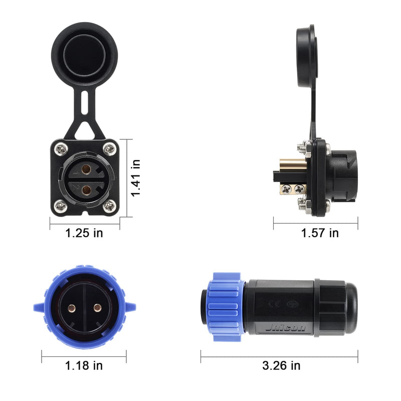 [Australia - AusPower] - Trolling Motor Plug Receptacle Set, Briidea Marine Boat DC Power Connector Waterproof for Freshwater and Saltwater 12,24,36,48V 
